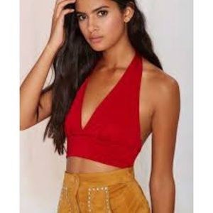 After Party by Nasty Gal Red Halter